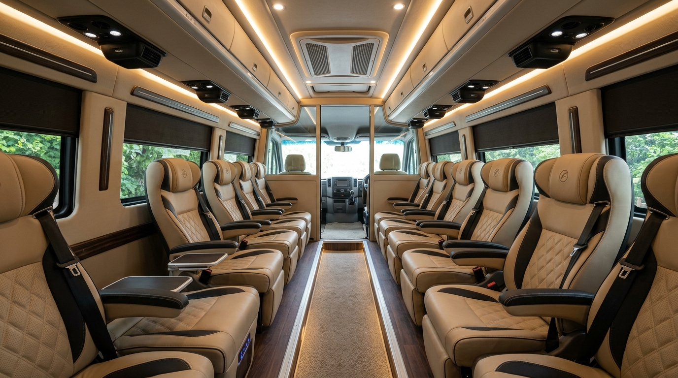 13-Seater Force Urbania (Medium Wheelbase Luxury) Bangalore rental